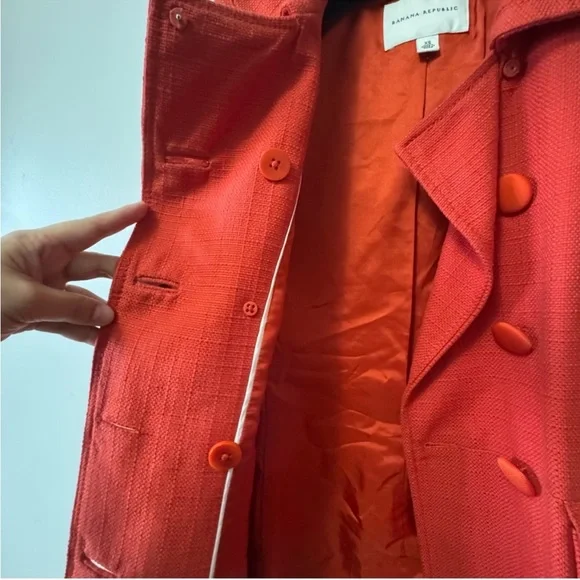 Banana Republic Red Double-Breasted Women's Jacket XS - Picture 5 of 12